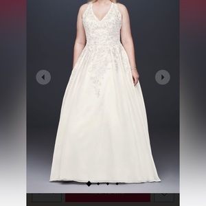 David’s Bridal Ivory Wedding Dress Never Worn Size 20W new with tags